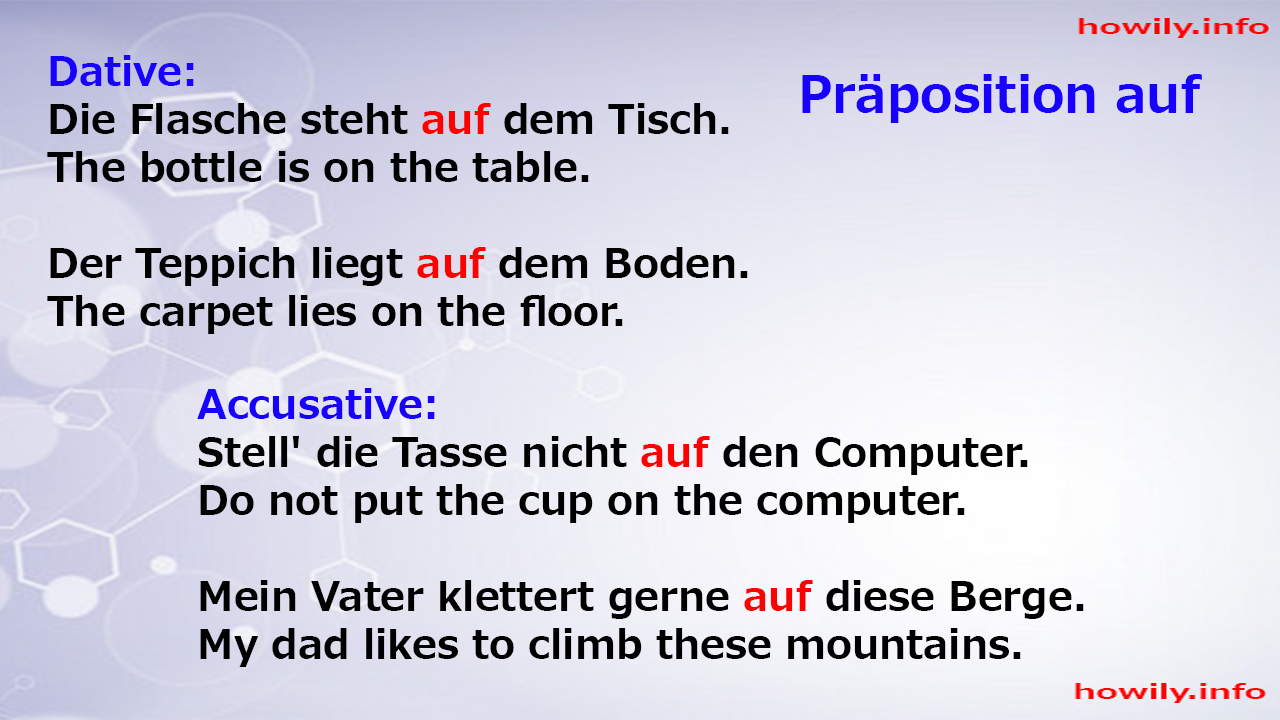 Wechselpräposition auf Wechselpräposition auf