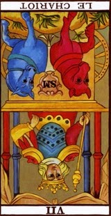 la carte du chariot à l'envers