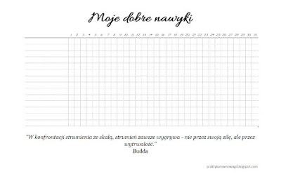 śledzenie nawyków, habit tracker do pobrania