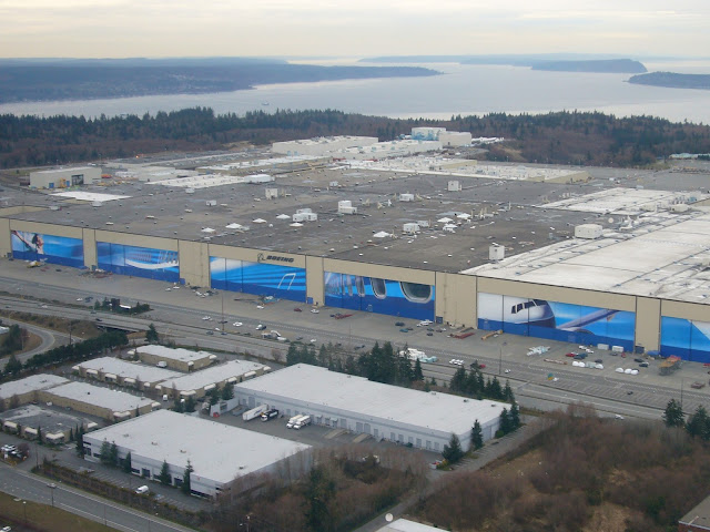 Pabrik Boeing dilihat dari atas