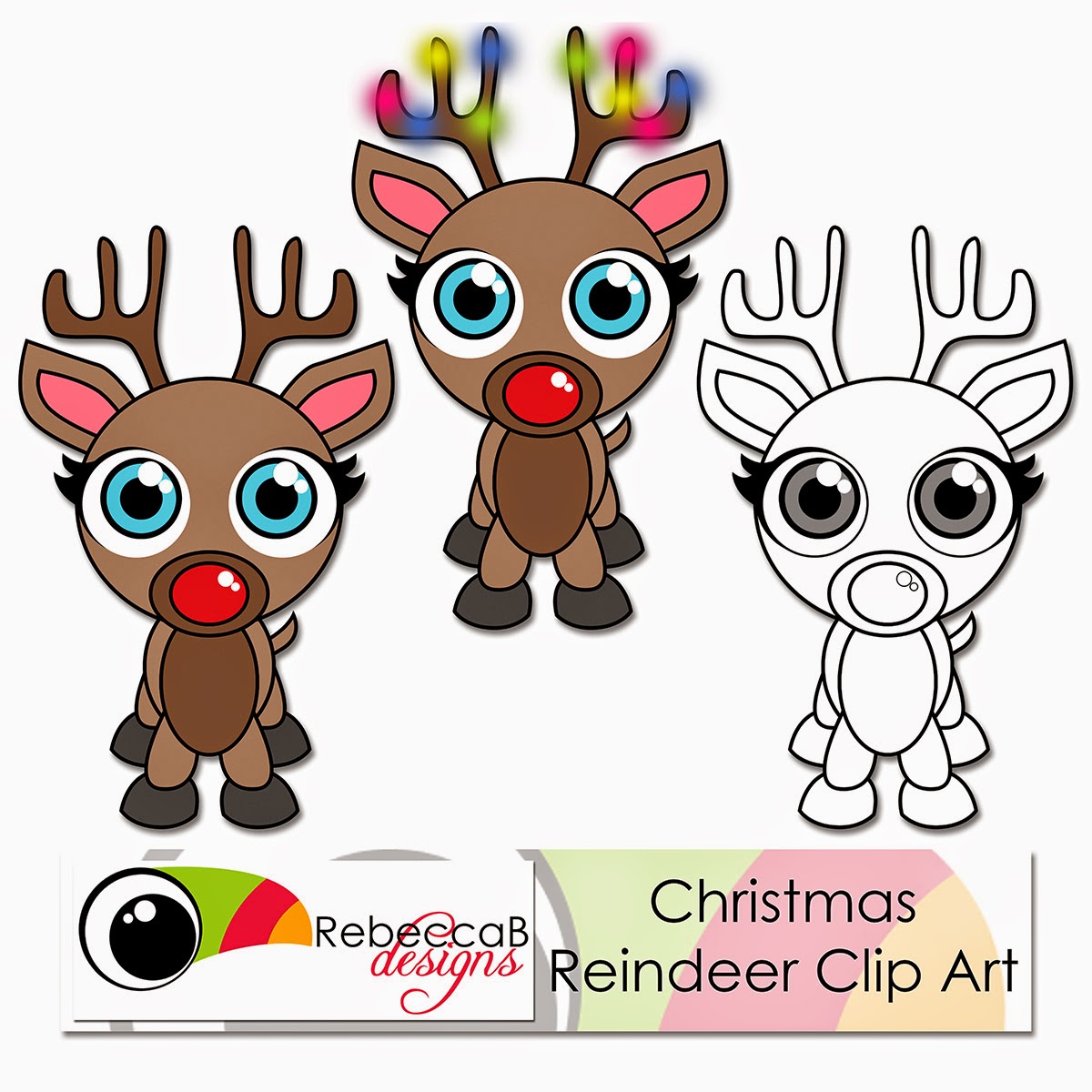 christmas reindeer clipart images - photo #39