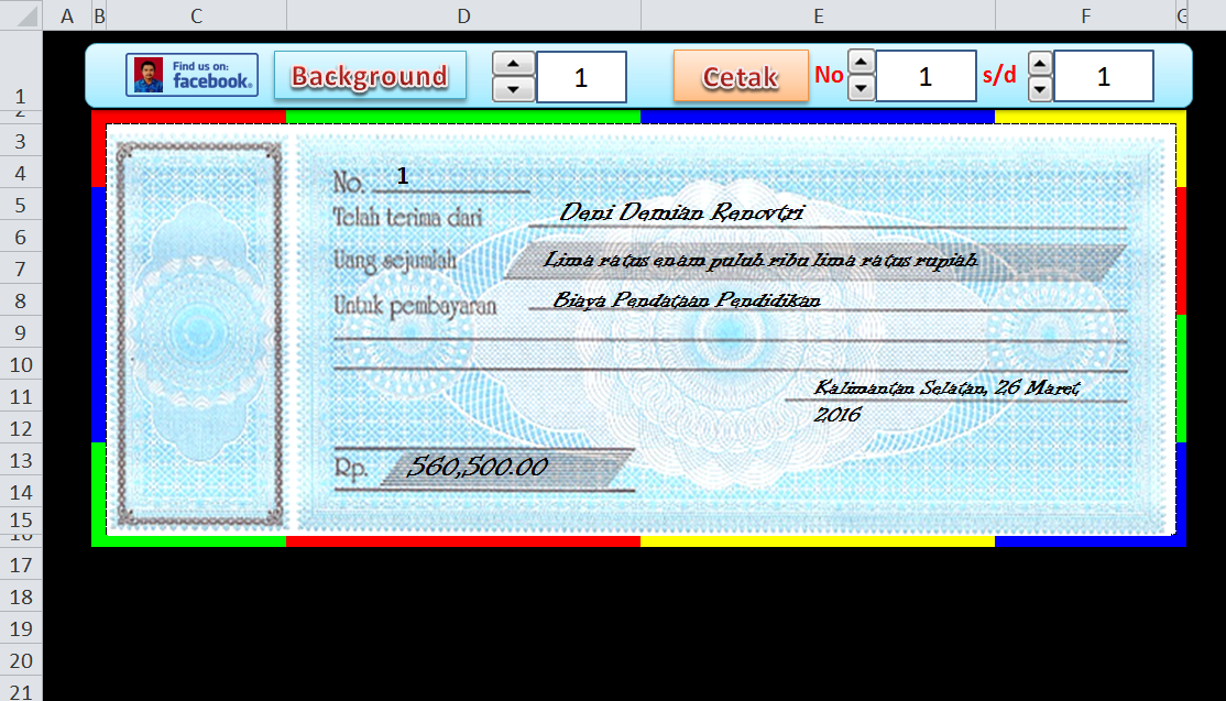program kwitansi dengan excel
