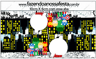 Los Vengadores Chibi: Etiquetas para Candy Buffet para Imprimir Gratis. Esta es otra etiqueta para golosinas.