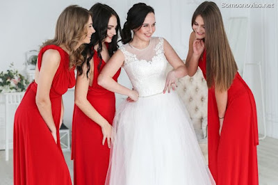 Vestidos de Damas de Honor Rojo Vestidos de Damas de Honor Rojo
