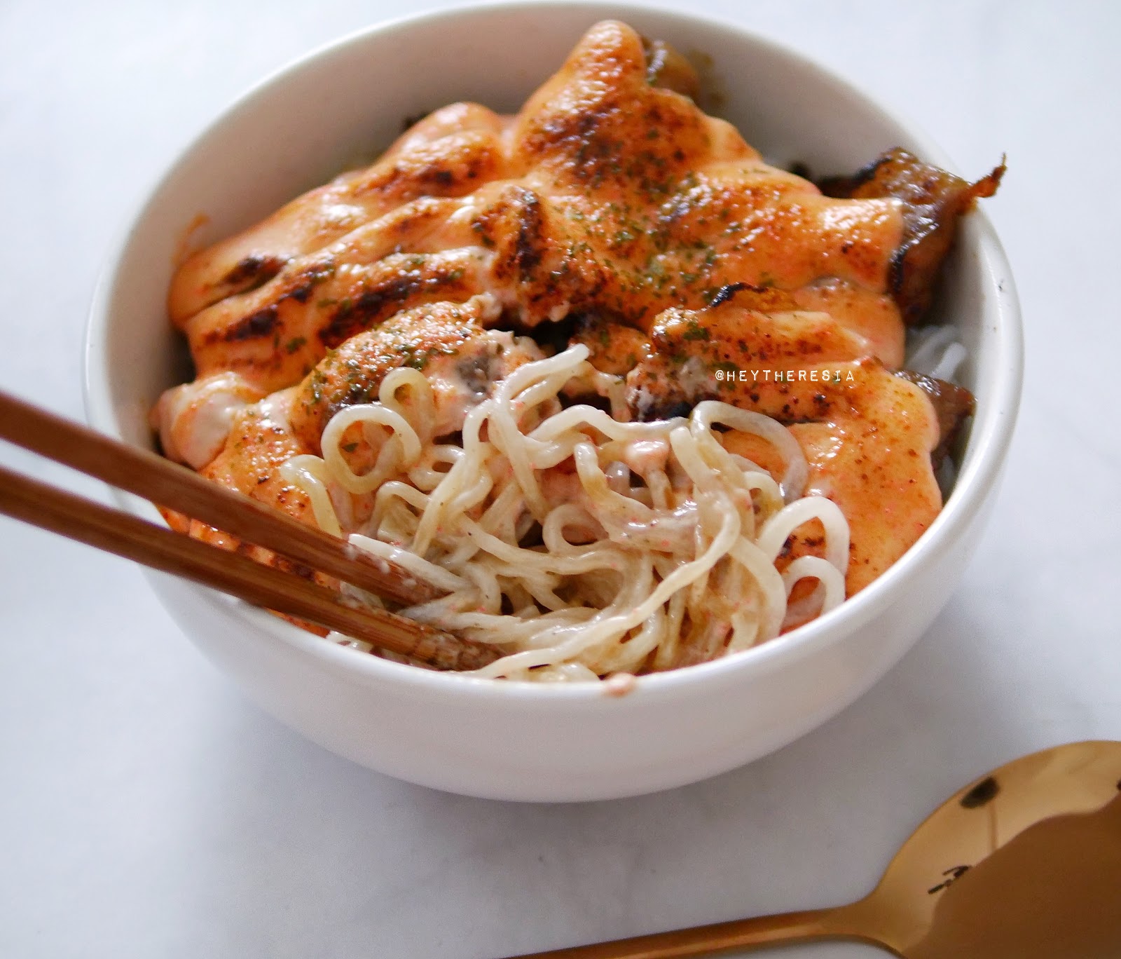 Resep Salmon Mentai Rice Beef Shirataki Mentai HeyTheresia