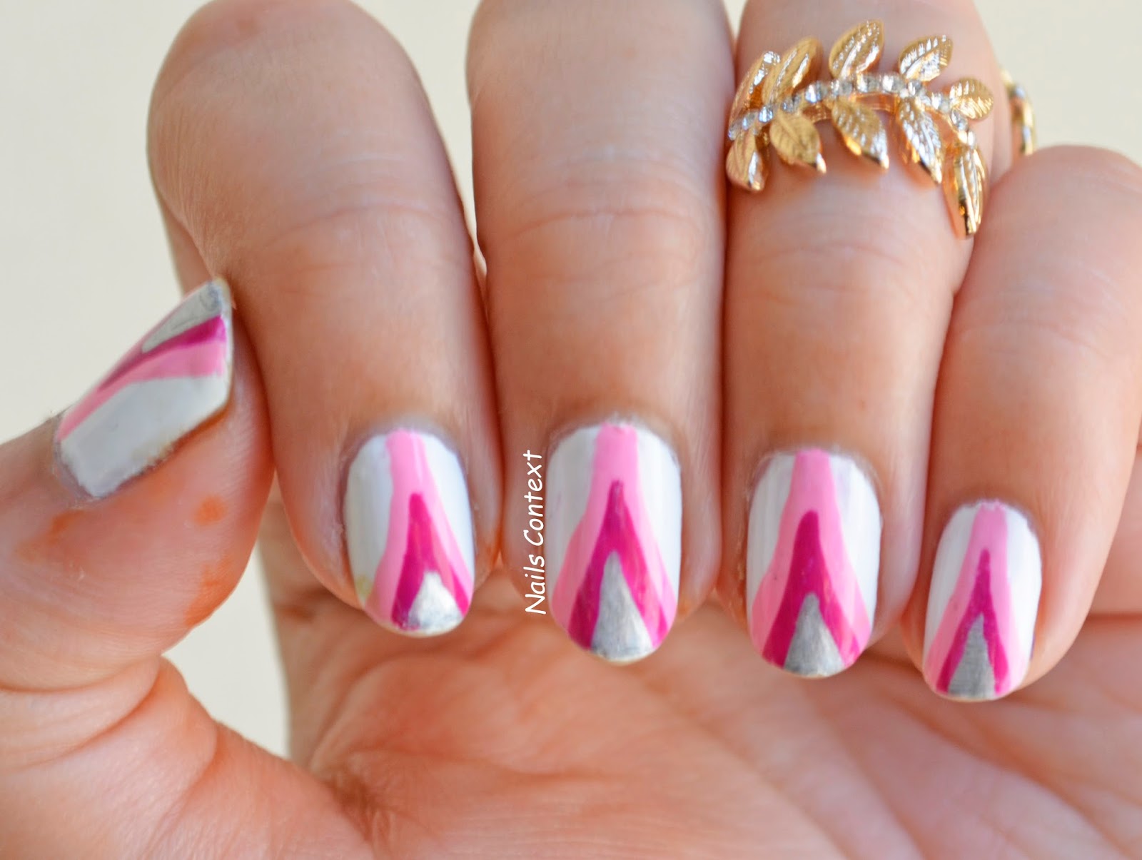 Nails Context Pink Ribbon Nails