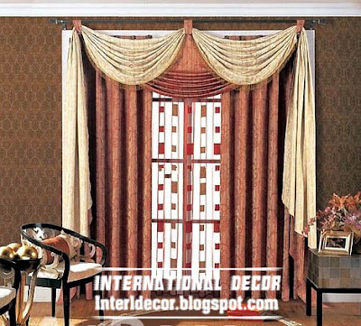 best curtain models 2015, draperies curtain model with stylish scarf, linen curtain