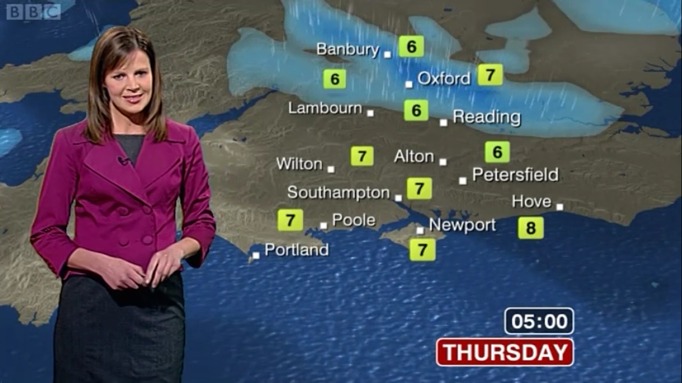 UK Regional News Caps Alexis Green South Today Weather