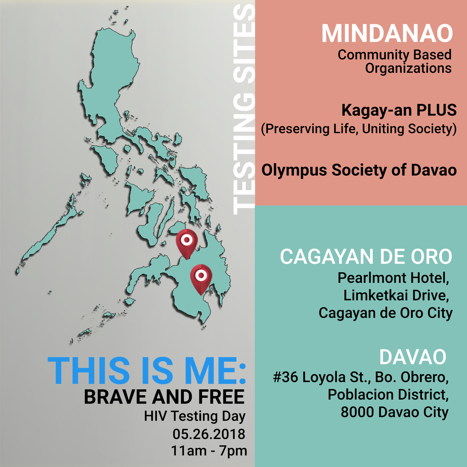 Davao, CDO to Get Free and Confidential HIV Testing on 26 May Wazzup