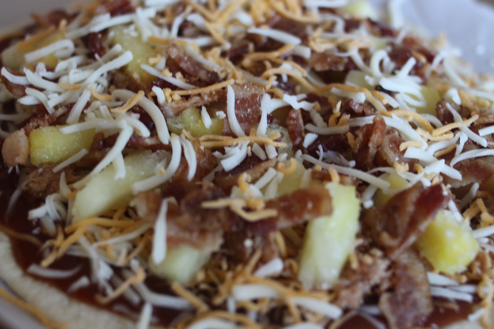 The Larson Lingo Pineapple Chicken Luau & Bacon Pizza