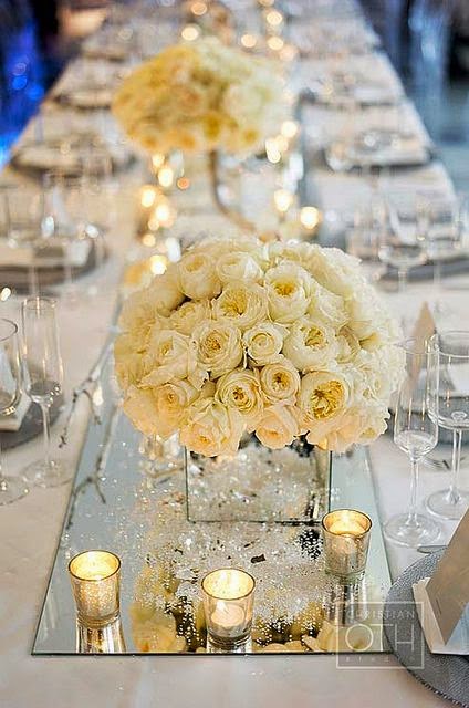 Elegant white flower centerpieces