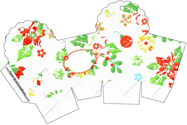 Flores de Navidad: Cajas para Imprimir Gratis. Flores de Navidad: Cajas para Imprimir Gratis.