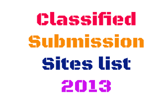 Classified Submission 2013 Sites List