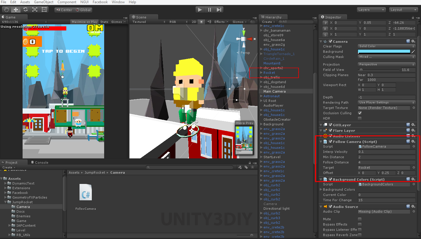 Unity 2d Camera Follow Script | Unity 3d News | Assets | Tuts | Indie ...