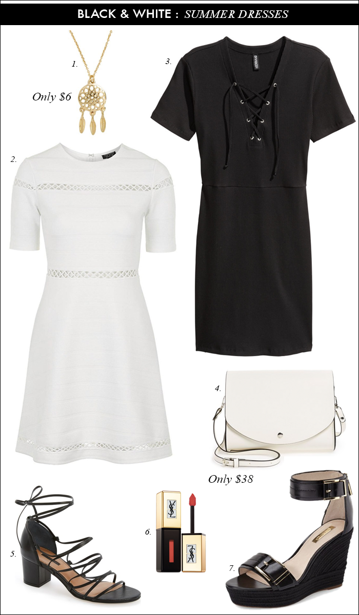 Daily Style Finds: Black and White Summer Dresses