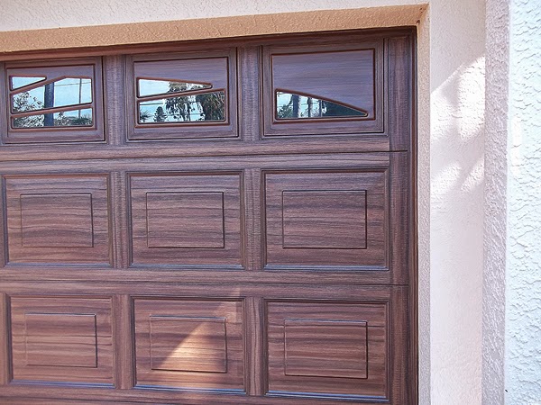 paint garage door to look like wood