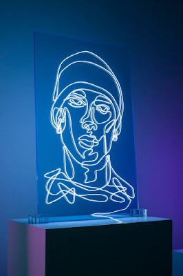 portret din neon Eminem eminem-neon-tablou