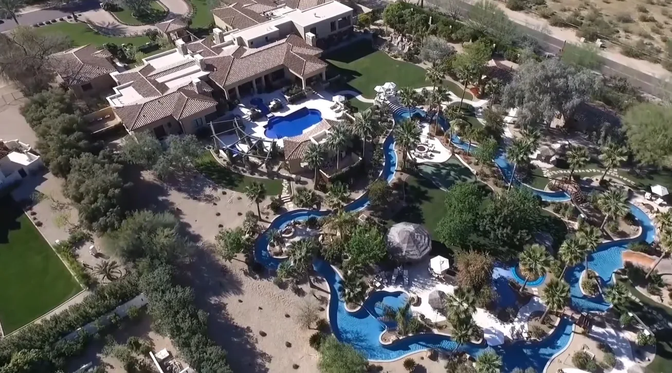 19 Photos vs. This Arizona Mega Mansion Features the Largest Private Lazy River in America - Luxury Home & Interior Design Video Tour