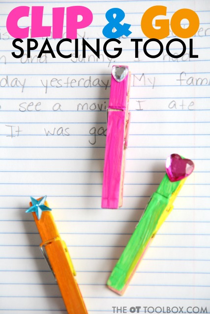 Kids can make these clothespin spacing tools to learn spacing between words in handwriting for better legibility and neat written work, just clip to a notebook or folder! Kids can make these clothespin spacing tools to learn spacing between words in handwriting for better legibility and neat written work, just clip to a notebook or folder!