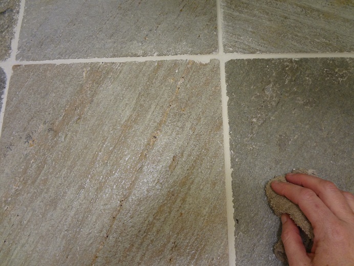 ...Bathroom Update...sealing the tile... Affectioknit