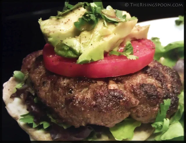 Pan-Fried Hatch Green Chile Burgers | www.therisingspoon.com