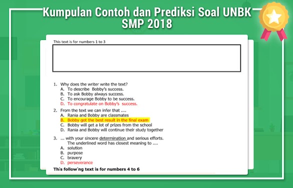 Kumpulan Pola Dan Prediksi Soal Unbk Smp 2018 Kumpulan Pola Dan Prediksi Soal Unbk Smp 2018