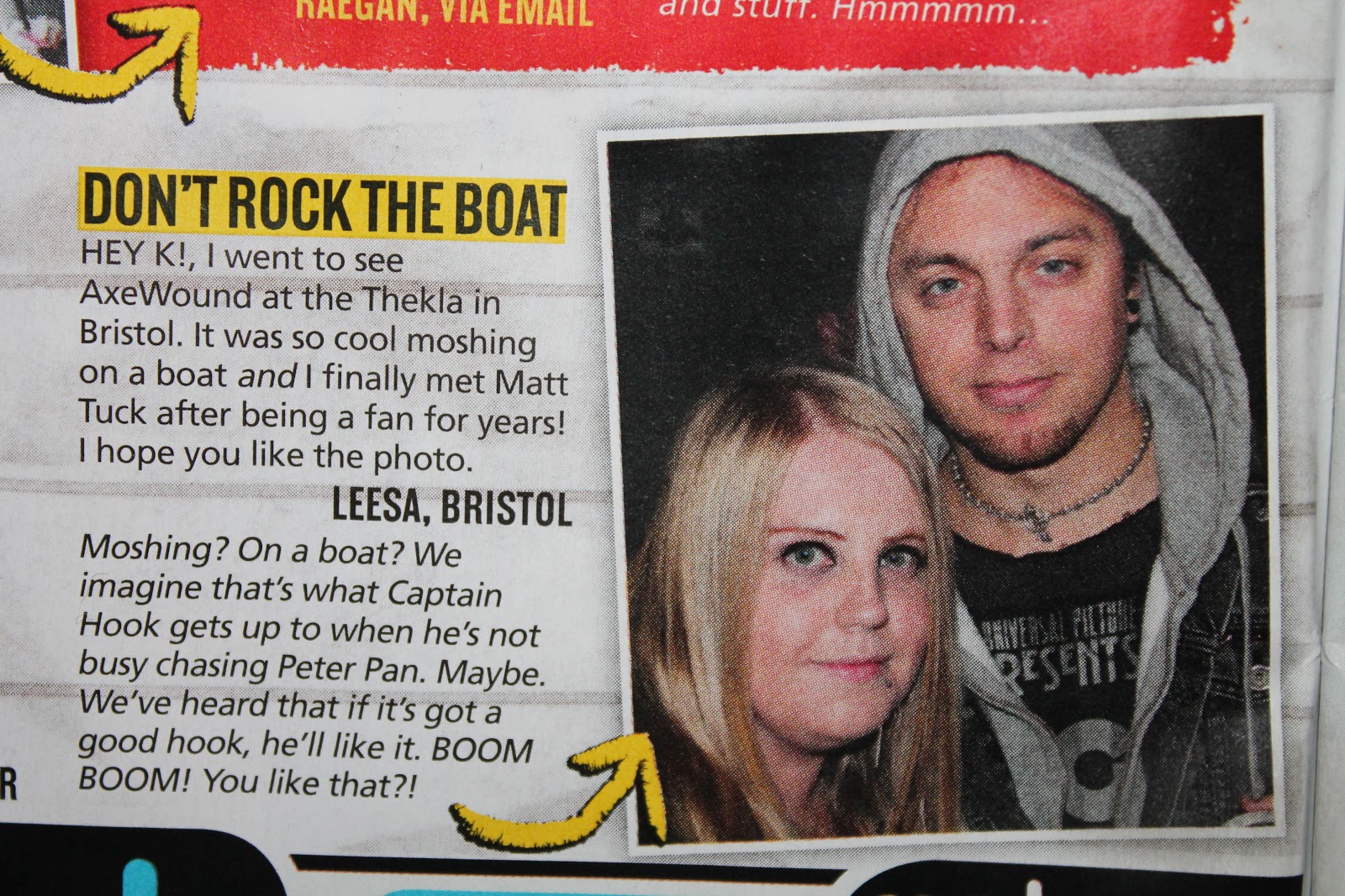 LeesaReadingPhotography Me + Matt Tuck in today's Kerrang! mag