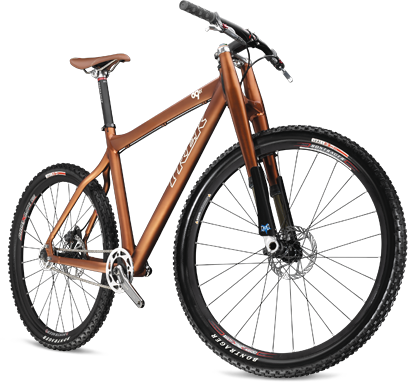 mountain bike on the road