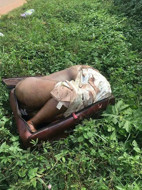 Graphic: Headless body of young lady reportedly found dumped in a suitcase along a road in Edo State