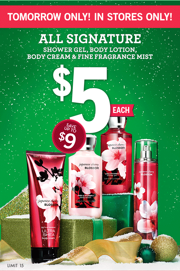Life Inside the Page Bath & Body Works Tomorrow's Sale 5.00