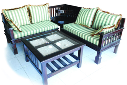Mebel Kayu Minimalis Kursi Tamu Kursi Tamu Ini 2 Seat X Dengan Meja Sudut Dan Tengah Hiasan Pasir Kerang Co Untuk Ruang Yang Kecil Ukuran Keseluruhan