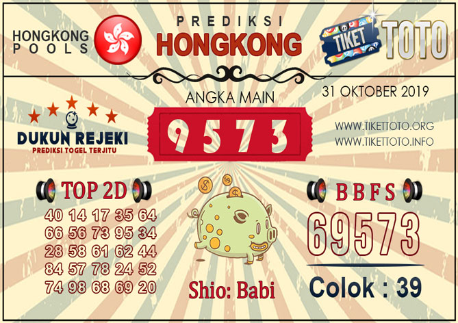 Prediksi Togel HONGKONG TIKETTOTO 31 OKTOBER 2019