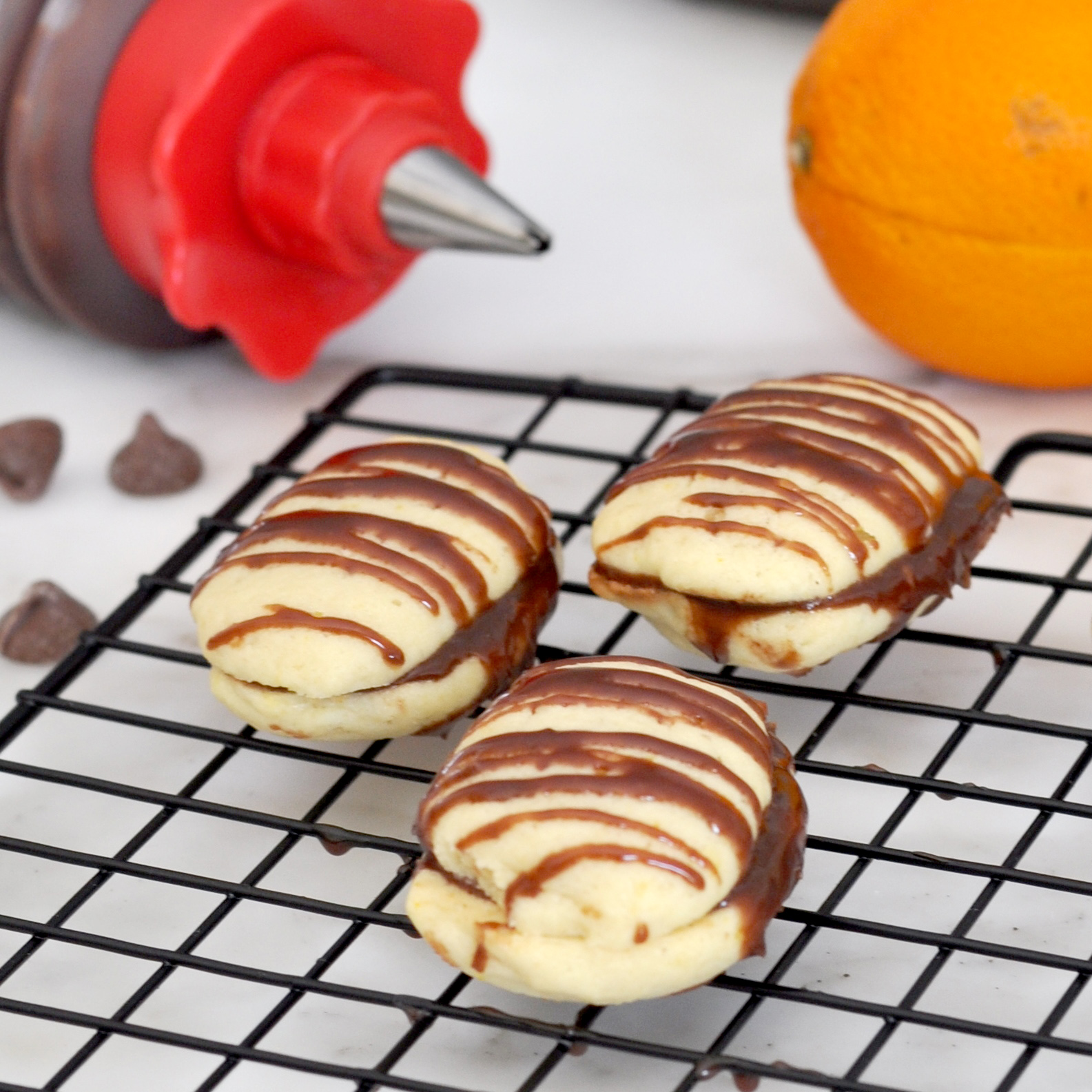 Cooking with Manuela OrangeChocolate Sandwich Cookies