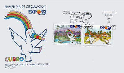 Sevilla - Filatelia - Expo 92 - 1990 Sobre Primer día 01