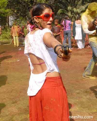 Holi celebration Hot TV actress