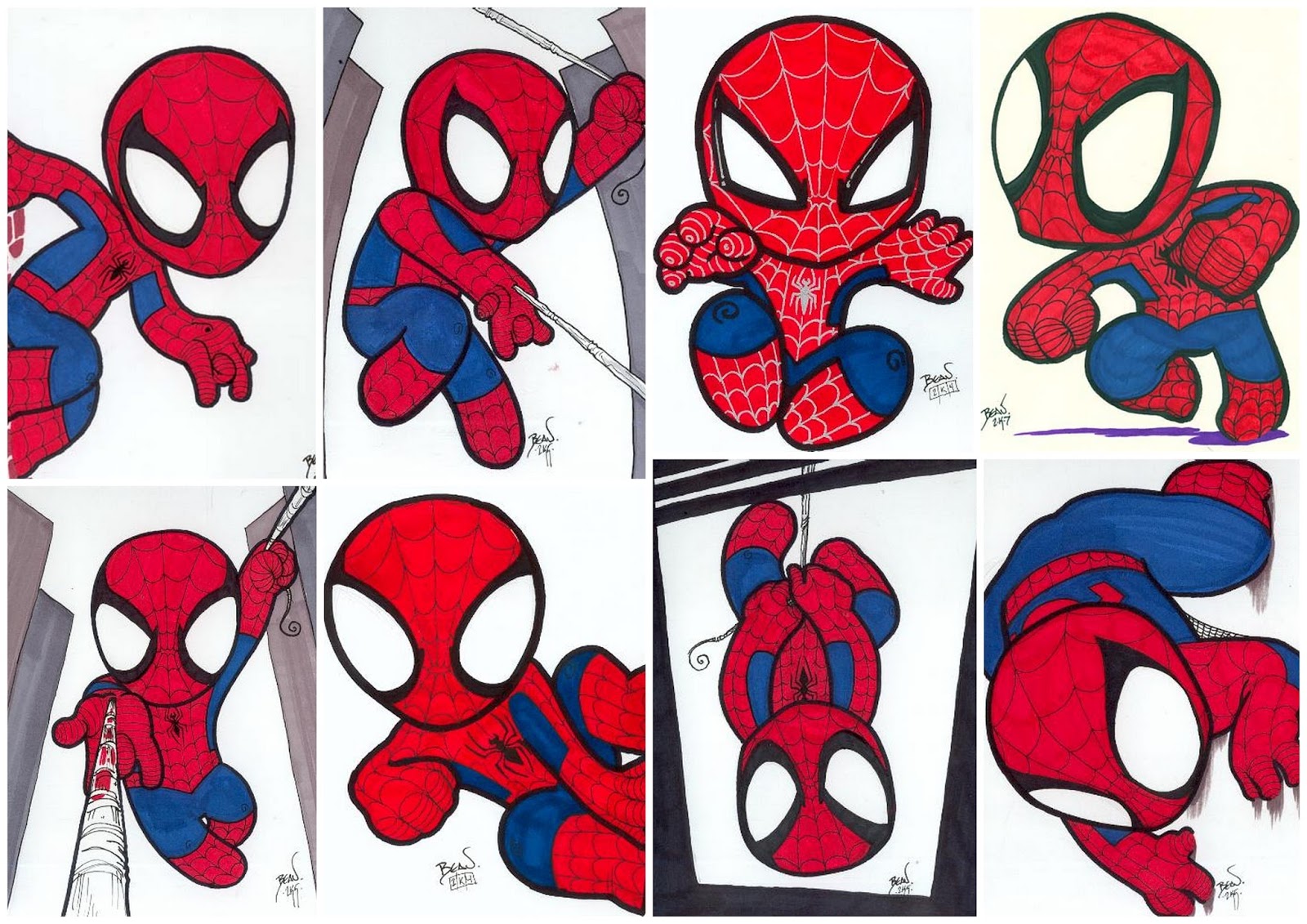 Spiderman Chibi Draws. - Oh My Fiesta! for Geeks