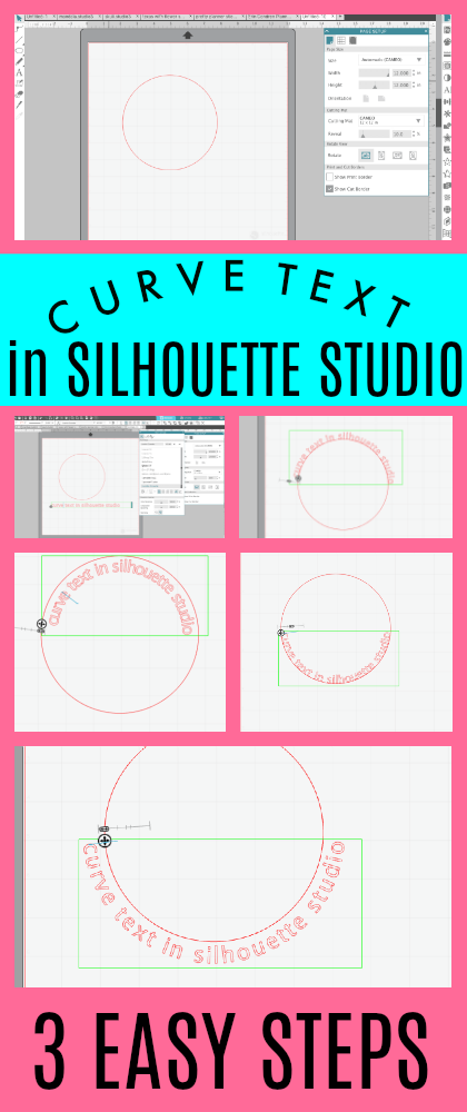 silhouette cameo tutorial for beginners, silhouette cameo for beginners, silhouette cameo tutorials for beginners, Curving text in Silhouette studio, curve text silhouette