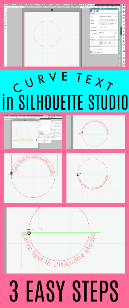 How To Make Text Curve In Silhouette Studio V4 3 Step Tutorial How To Make Text Curve In Silhouette Studio V4 3 Step Tutorial