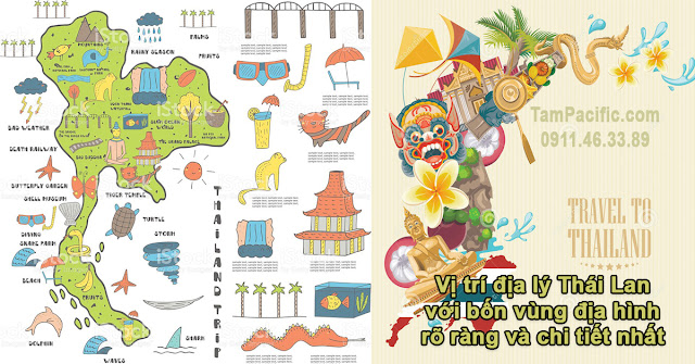 Vị trí địa lý Thái Lan với bốn vùng địa hình rõ ràng và chi tiết nhất Vị trí địa lý Thái Lan với bốn vùng địa hình rõ ràng và chi tiết nhất