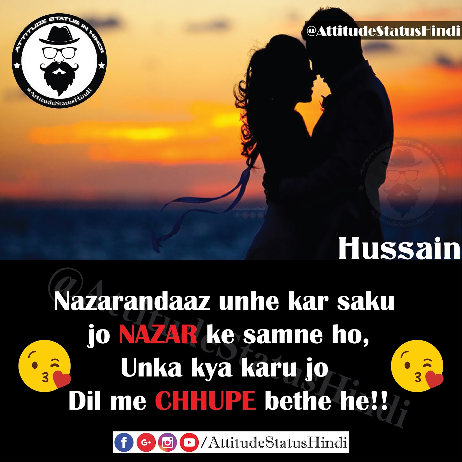 Single line attitude status in hindi