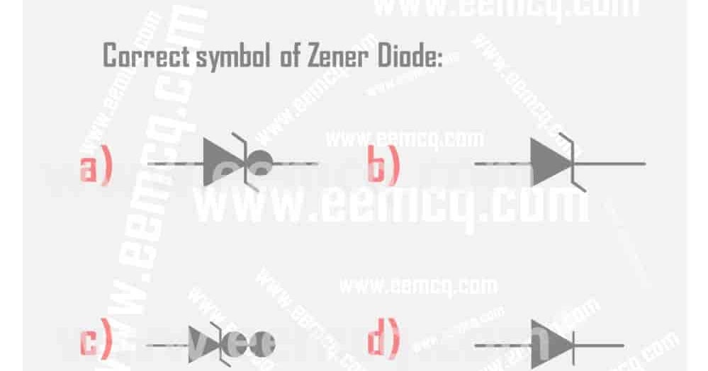 Correct Symbol of Zener Diode is Electrical Engineering MCQS