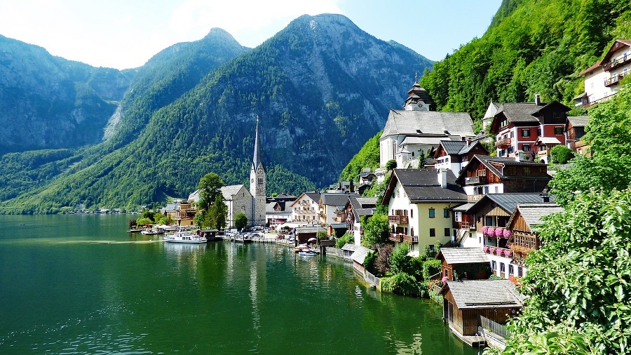 The Hallstatt, Austria - A Stunning Tiny Alpine Village Between Lofty Mountains and  A Beautiful Lake