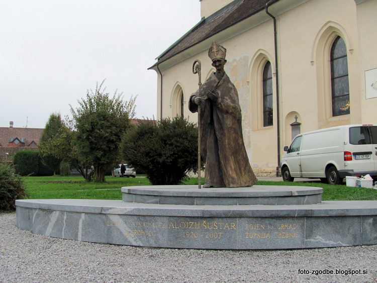 Trebnje, cerkev Marijinega vnebovzetja, Alojzij Šuštar Slovenija, Dolenjska