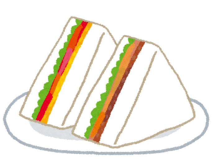 三角形のサンドイッチのイラスト かわいいフリー素材集 いらすとや