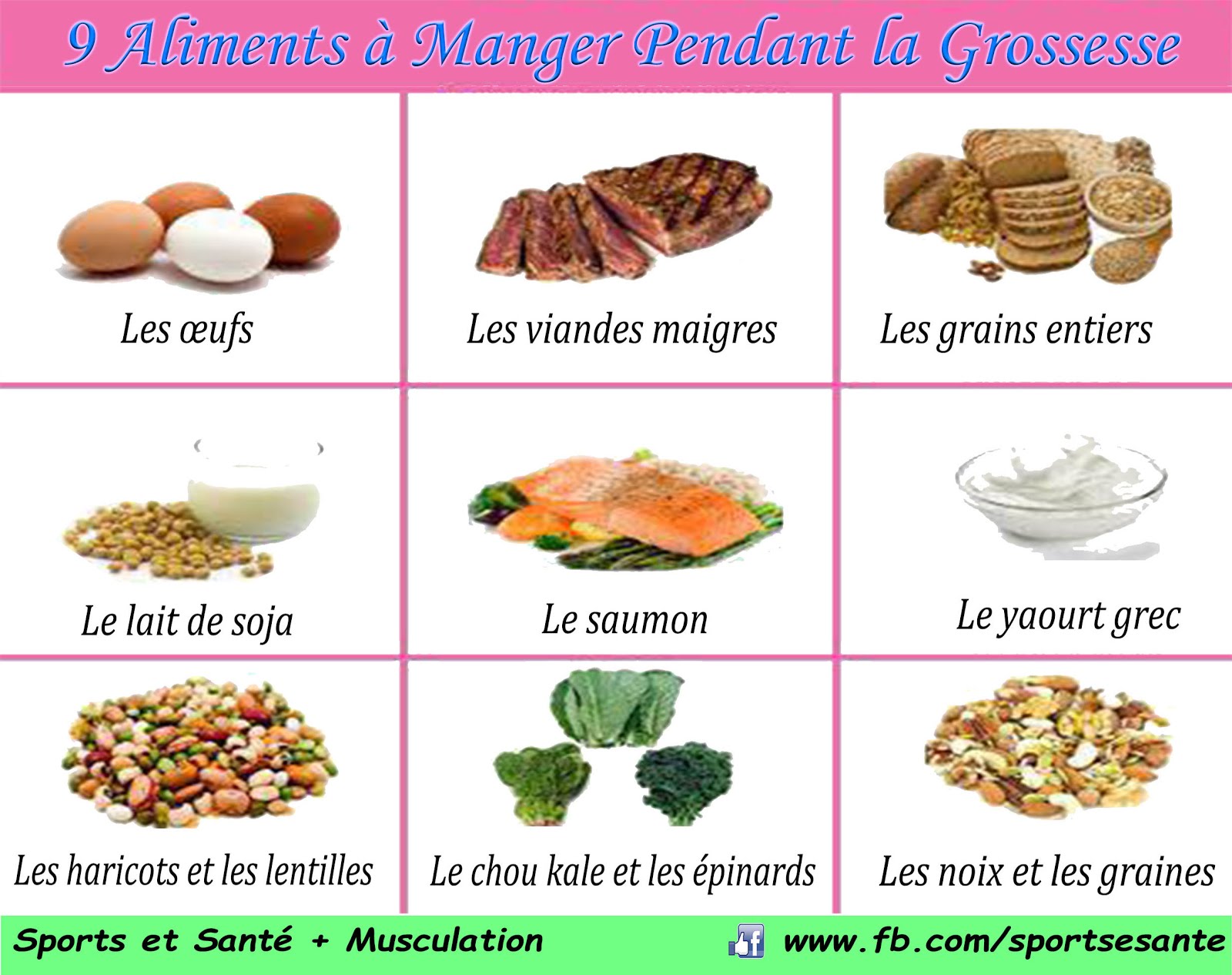 Sports et Santé 9 Aliments à Manger Pendant la Grossesse