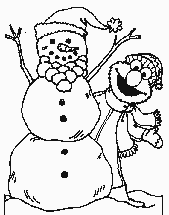 Elmo Christmas Coloring Pages
