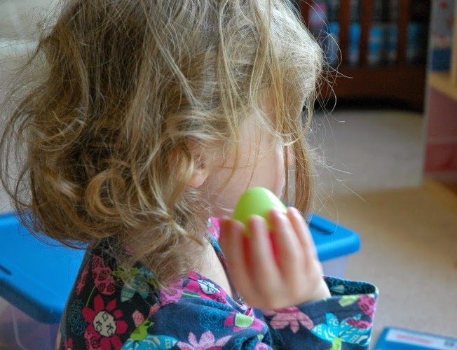 sense of hearing sound eggs, part of five Senses Theme- Weekly Homeschool Preschool