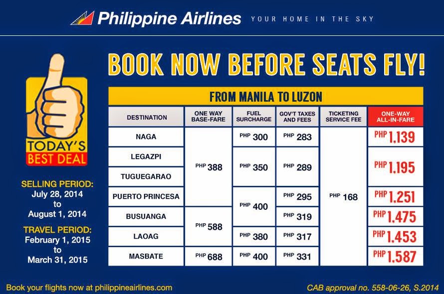 Philippine Airlines Promo 2019 - 2020: July 2014
