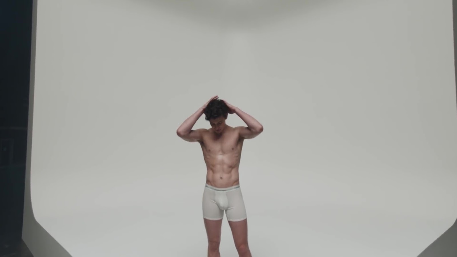 Shawn Mendes shirtless in iConicKally Calvin Klein.
