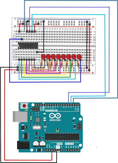 Tutorial Arduino - Shift Register (Serial In Parallel Out) ~ ARDUINOPEDIA